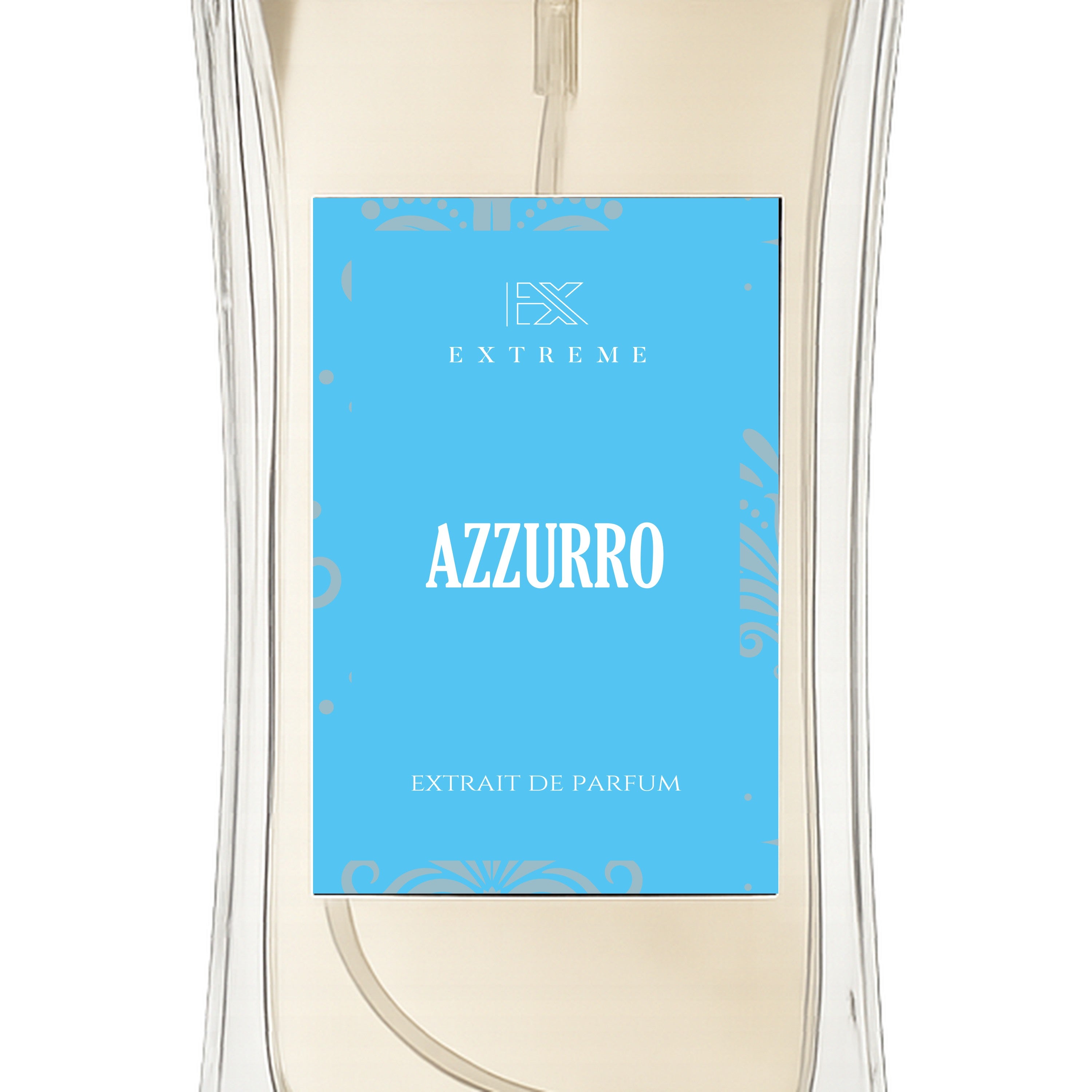 Azzurro dettaglio etichetta