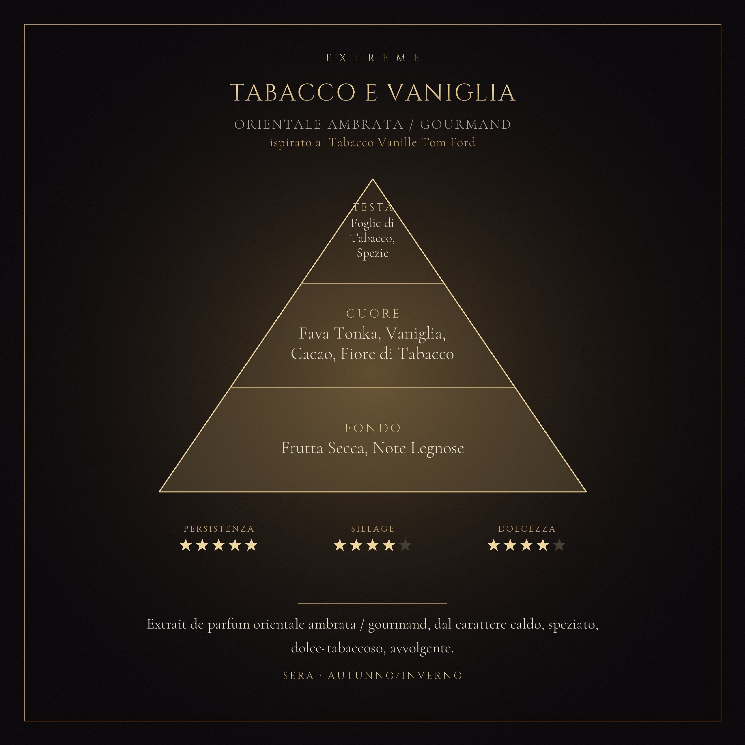 Tabacco e Vaniglia mockup prodotto